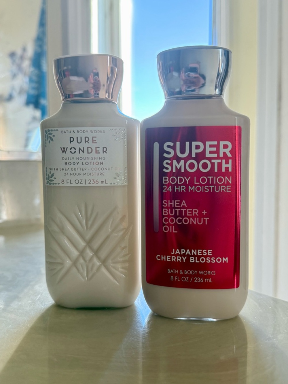 Bath & Body Works lotion - Pure Wonder✨ and Cherry Blossom🌸